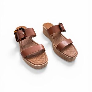 J. McLaughlin Brown Leather Women's Sandals